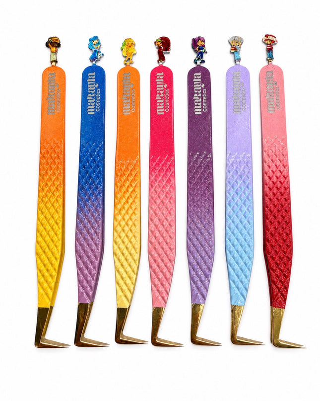 🎂 Angel Cake FIBER TIP Tweezers + Luxury Box – Strawberry Shortcake Collection
