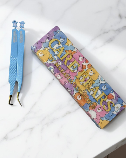 🌙💤 Bedtime Bear Duo FIBER TIP Tweezers + Luxury Box – Care Bears Collection