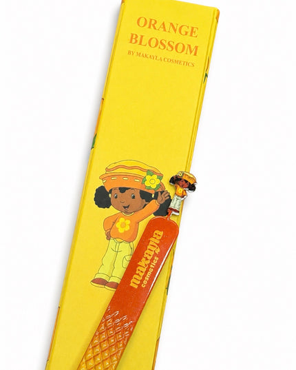 🍊 Orange Blossom FIBER TIP Tweezers + Luxury Box – Strawberry Shortcake Collection