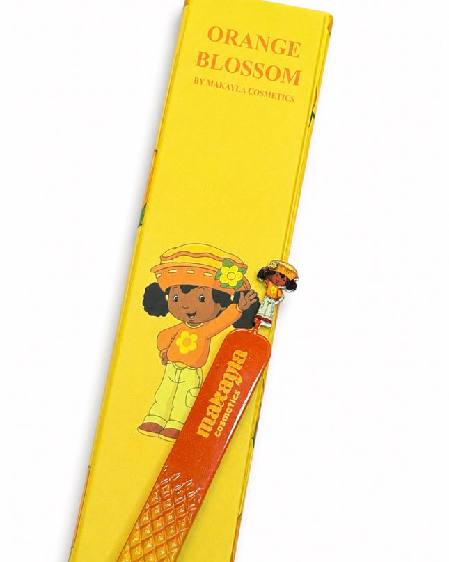 🍊 Orange Blossom FIBER TIP Tweezers + Luxury Box – Strawberry Shortcake Collection