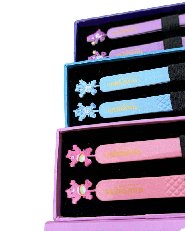 🌙💤 Bedtime Bear Duo FIBER TIP Tweezers + Luxury Box – Care Bears Collection ON SALE $17 OFF