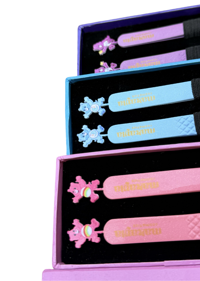 🌙💤 Bedtime Bear Duo FIBER TIP Tweezers + Luxury Box – Care Bears Collection ON SALE $17 OFF
