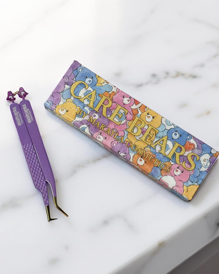 💜🤝 Share Bear FIBER TIP Tweezers + Luxury Box – Care Bears Collection