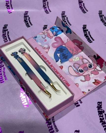 stitch and Angel Duo FIBER TIP Tweezers & LIMITED edition box