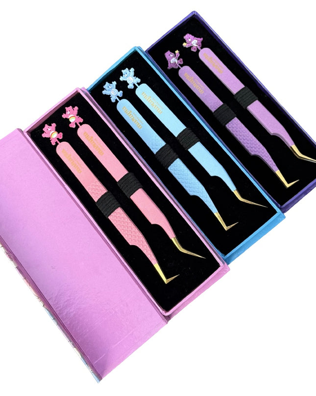 🌙💤 Bedtime Bear Duo FIBER TIP Tweezers + Luxury Box – Care Bears Collection ON SALE $17 OFF
