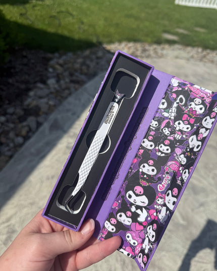 🖤🎀 Kuromi FIBER TIP Tweezers + box