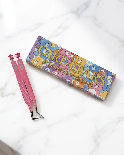 🌈💖 Cheer Bear Duo FIBER TIP Tweezers + Luxury Box – Care Bears Collection l
