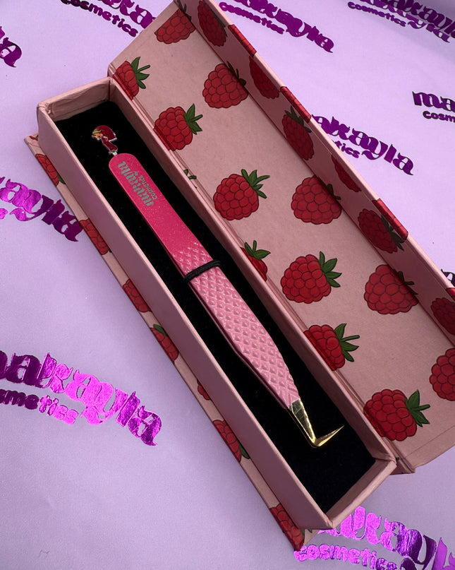 🍇 Raspberry Tart Duo Tweezers + Luxury Box – Strawberry Shortcake Collection
