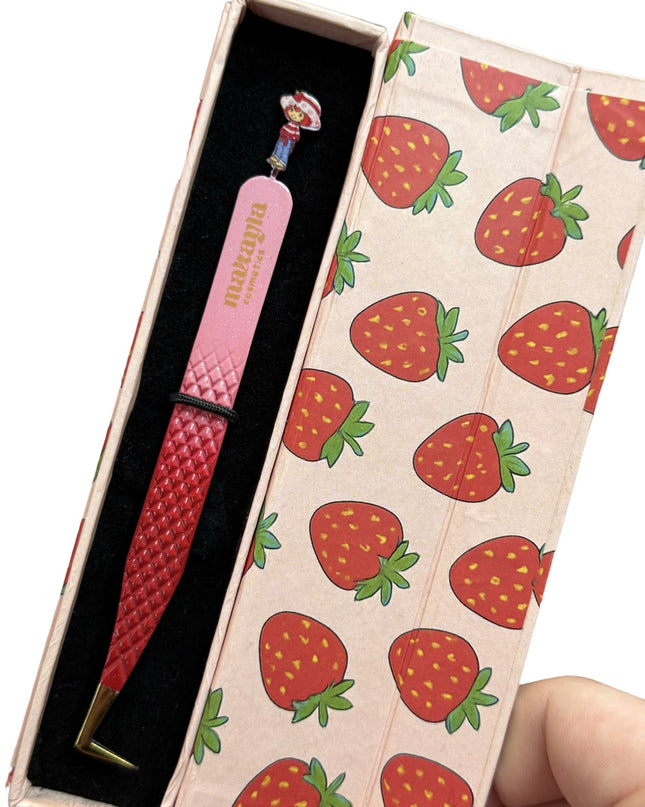 🍓 Strawberry Shortcake FIBER TIP Tweezers + Luxury Box – Strawberry Shortcake Collection