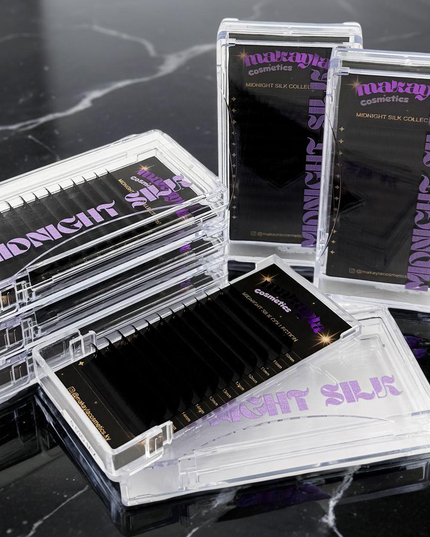 🌙 Midnight Silk Lash Trays – Dark, Fluffy & Luxe