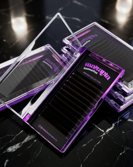 🤎 Brown Collection Lash Trays – Soft, Natural, Luxe