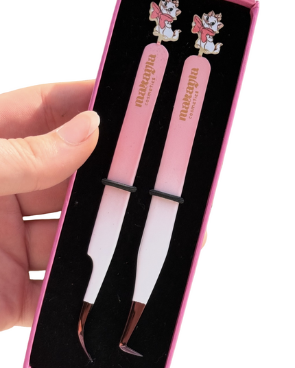Marie Duo FIBER TIP Tweezers + Luxury Box