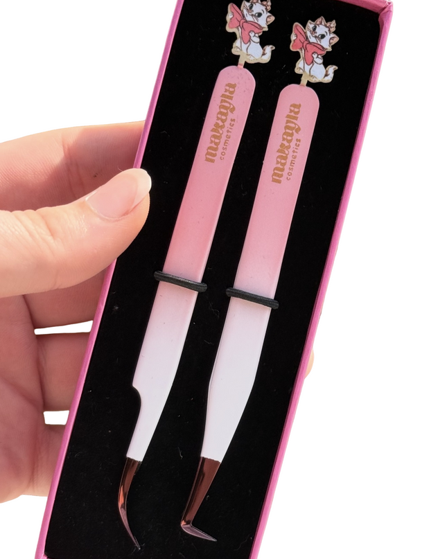 Marie Duo FIBER TIP Tweezers + Luxury Box